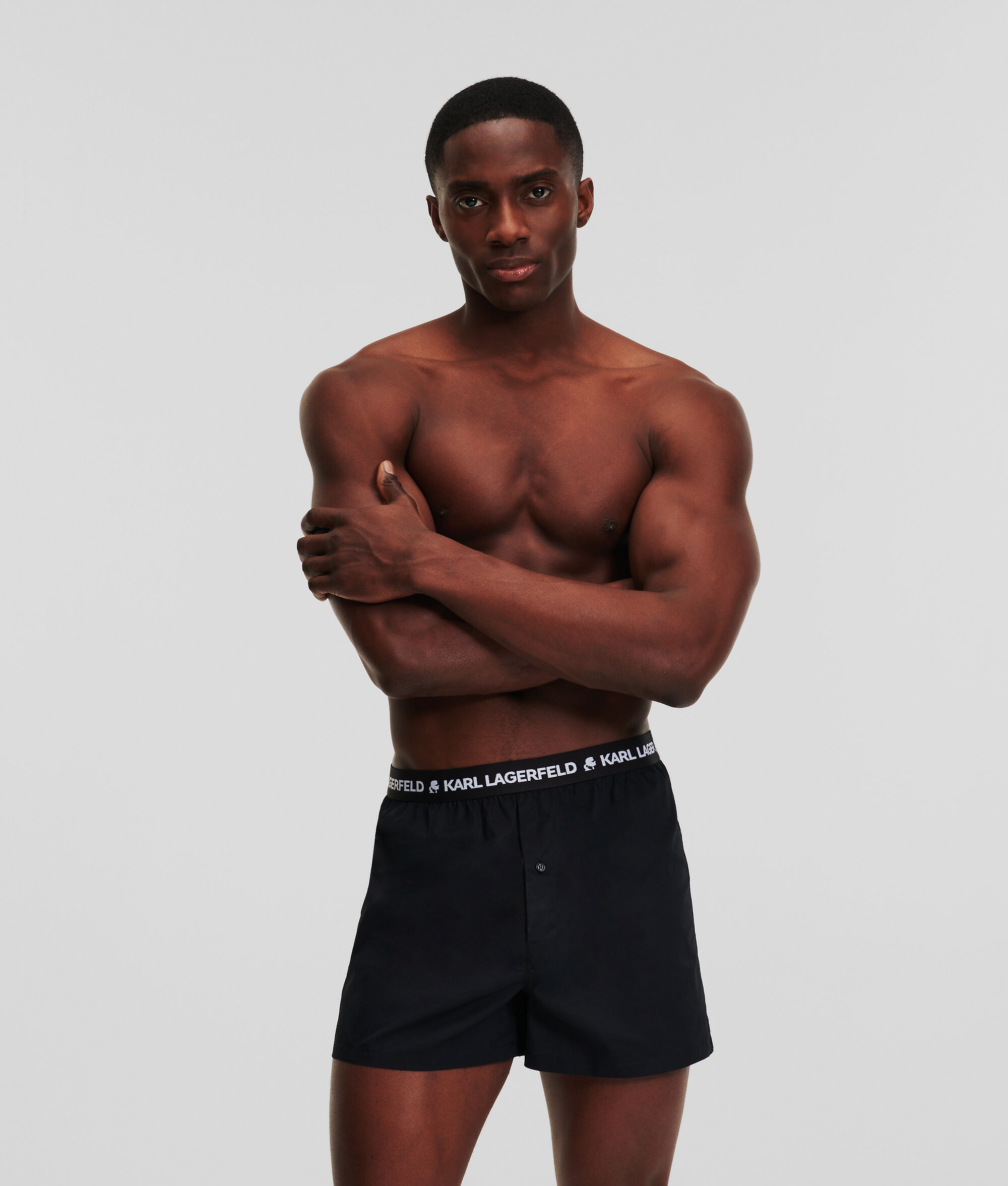 (image for) Affordable KARL LOGO WOVEN BOXER SHORTS – 3 PACK